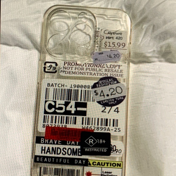 SHEIN Transparent Sticker Phone Case - Picture 1 of 1